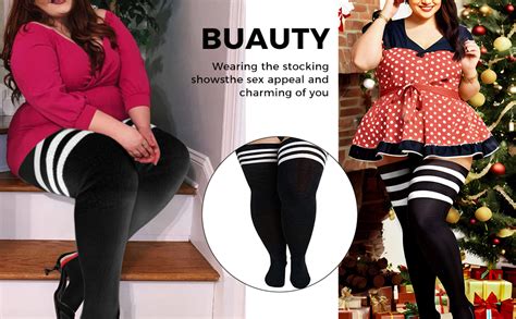 Buauty Plus Size Thigh High Socksextra Long Over The Knee