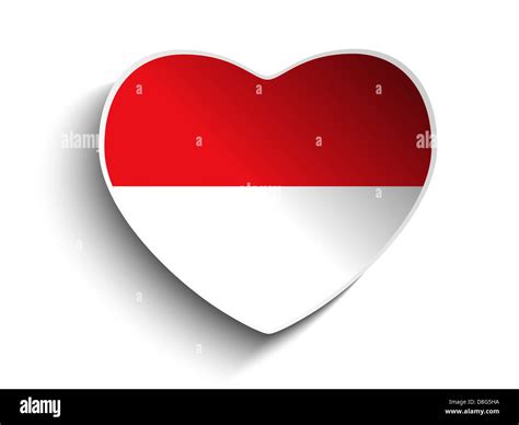 Vector Monaco Flag Heart Paper Sticker Stock Photo Alamy