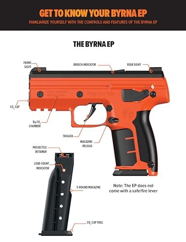 Byrna Ep Launcher Pepper Projectiles Self Defense Device Less