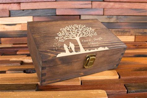 Wood Memory Box Rustic Wooden Keepsake Box Personalized Etsy Wood