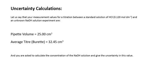 How To Calculate Uncertainty Chemistry