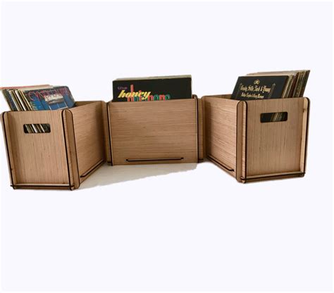 Vinyl Record Storage Crates These Wood Lp Record Boxes Come In A 3 Pack