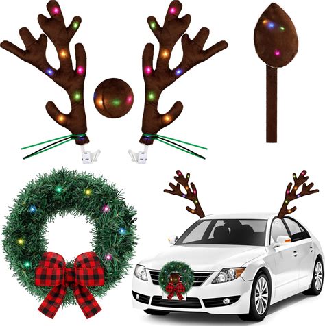 Amazon Tallew Christmas Car Decoration Christmas Reindeer Antlers