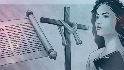 Cruz de penitência M de Maria também ilustra Lições da Bíblia da