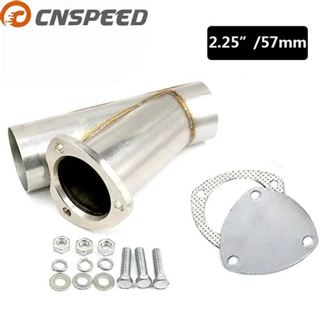 Cnspeed 304 Stainless Steel Exhaust Y Pipe Cutout With Stainless Cap 2