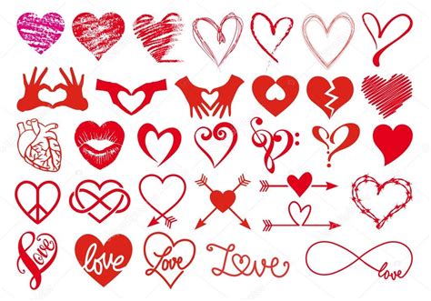 Heart designs, vector set — Stock Vector © beaubelle #62094785