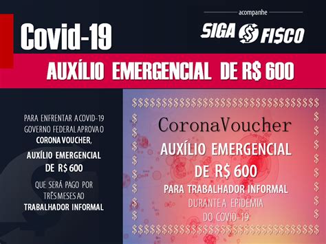 CoronaVoucher de R 600 começa ser pago dia 10 de abril Siga o Fisco