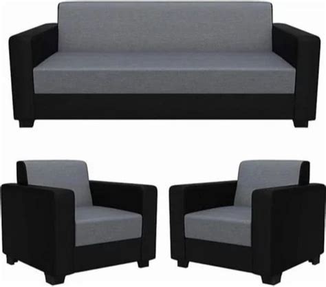 Black 5 Seater Modern Sofa Set 3 1 1 Rexin At Rs 59999 Set In Surat