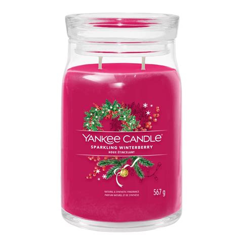 Yankee Candle Duftkerze im Glas groß SPARKLING WINTERBERRY Kerze