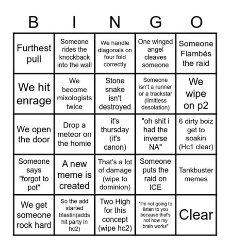 P8s And P8s P2 Bingo Boiz Bingo Card