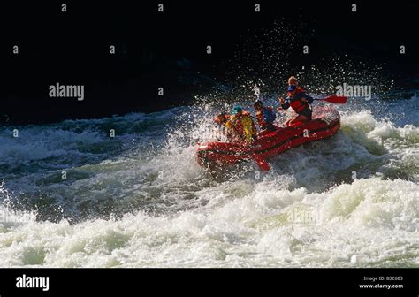 Usa Idaho Whitewater Rafting On The Snake River In Hells Canyon Stock