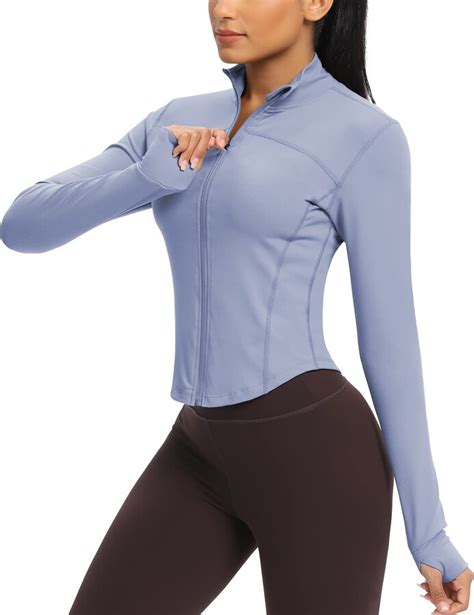 QUEENIEKE Women S Running Jacket Slim Fit Gym Tops Light Long Sleeve