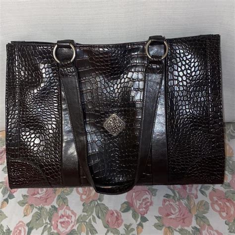 Vintage leather briefcase bag 👜 Fits any size... - Depop