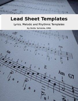 Editable Lead Sheet Templates Lyrics Melodic Rhythmic