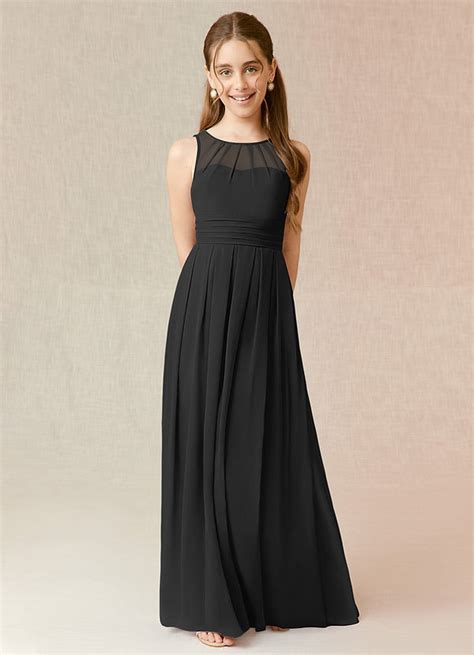 Black Azazie Bibiane JBD Junior Bridesmaid Dresses Azazie