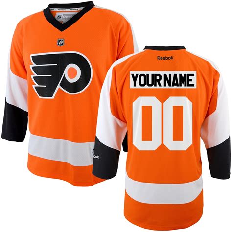 Reebok Philadelphia Flyers Youth Replica Home Custom Jersey Orange