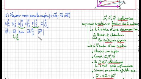 G Om Trie Dans L Espace D Montrer Que Des Vecteurs Ne Sont Pas