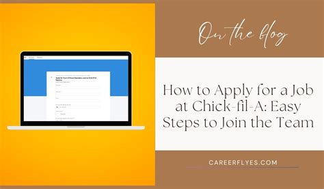 Apply For A Job At Chick Fil A Simple Step By Step Guide