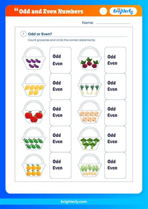 Free Printable Odd And Even Numbers Worksheets [pdfs] Brighterly