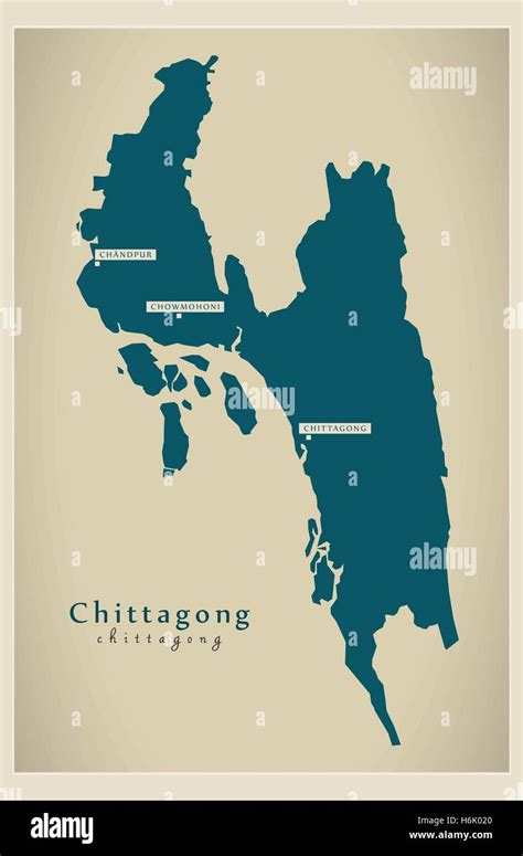 Modern Map Chittagong BD Stock Vector Image Art Alamy