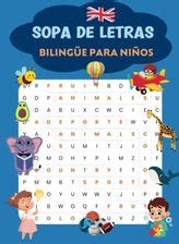 Sopa de Letras en Inglés y Español para niños Libro de actividades