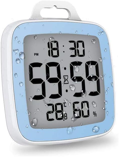 Baldr Digital Shower Clock With Timer Waterproof Shower Timer For