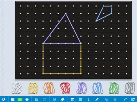 Student Create Shapes On Digital Geoboard Educational Resource