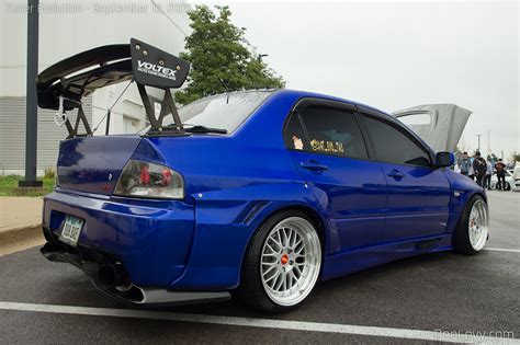 Blue Mitsubishi Lancer Evolution MR With Flared Fenders BenLevy