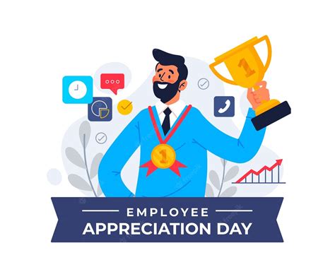 Premium Vector Flat Employee Appreciation Day Illustration