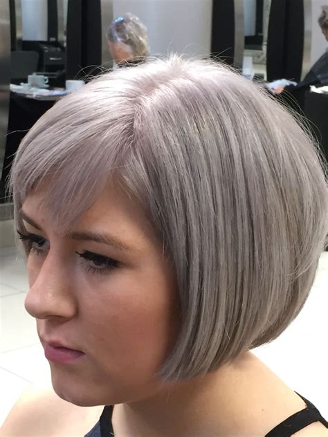 Silver Grey Toner Using Wella Illumina And Perfecton Grey Hair Blonde