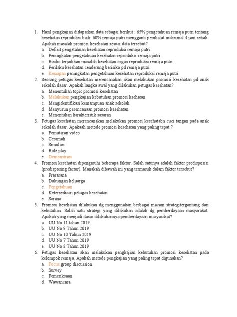 Soal Promkes Pdf