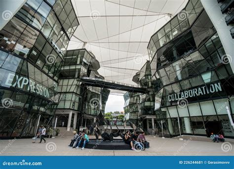 Street View Of Lasalle College Of The Arts In Singapore Editorial Photo