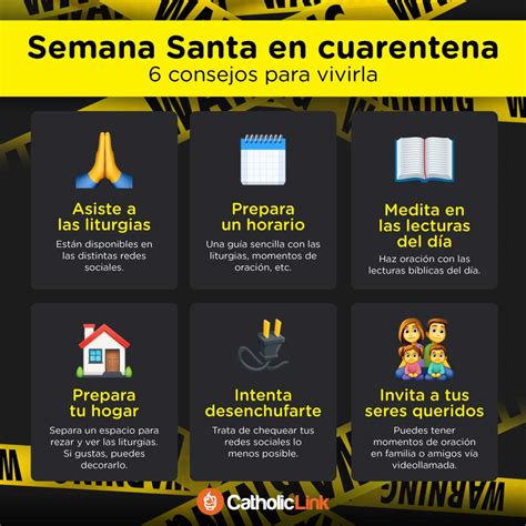 Infograf A Consejos Para La Semana Santa En Cuarentena Catholic Link