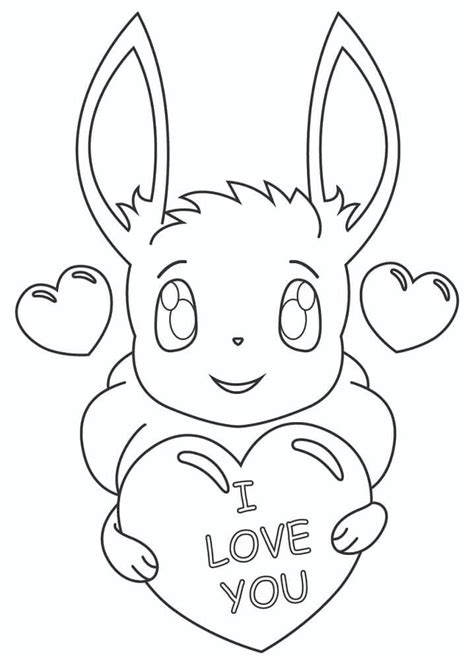 Kawaii Eevee Para Colorear Imprimir E Dibujar Coloringonly