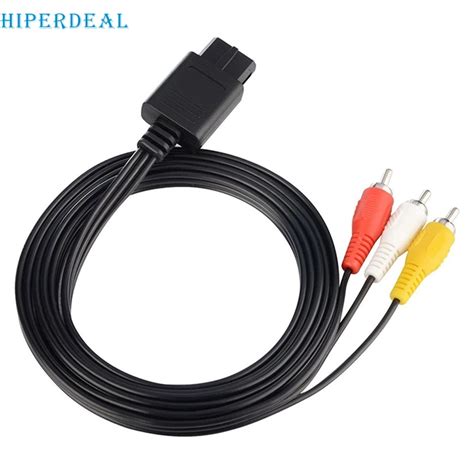 HIPERDESL 1 8M 6FT AV TV RCA Video Cord Cable For SNES Game Cube For