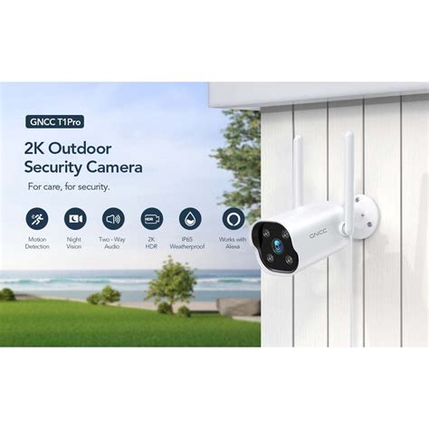 Gncc Gt1pro 2k Clear Night Vision Wireless Outdoor Security Camera