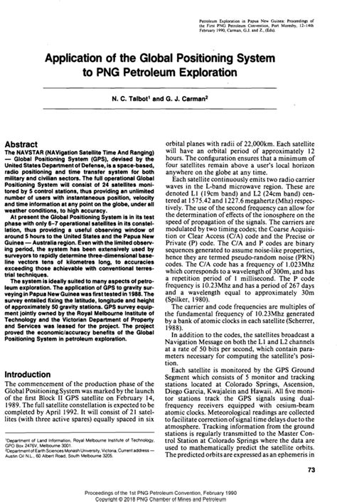 Aapg Datapages Archives Application Of The Global Positioning System