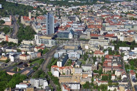 Luftaufnahme Leipzig Innenstadtbereich mit dem Gebäudekomplex auf dem