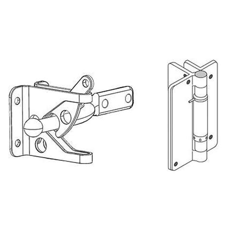 Fentec Snap Latch And Kwikfit Plain Hinge Set Black Mitre