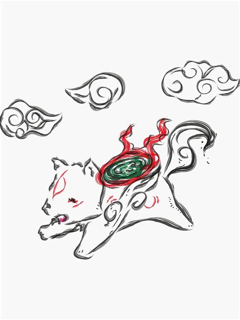 Okami Den Sticker For Sale By Taidanakame Redbubble