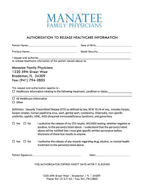 Fillable Online AUTHORIZATION TO RELEASE HEALTHCARE MAXhealth Fax