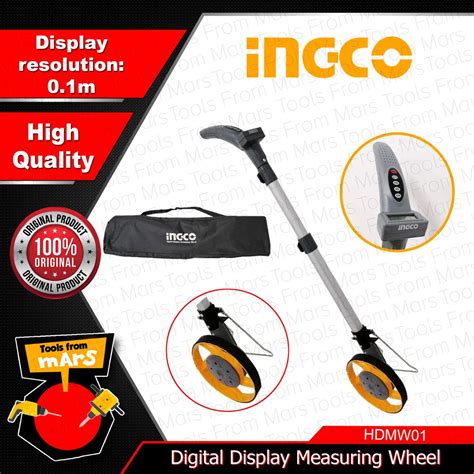 Ingco Digital Display Measuring Wheel With Stand Metric And Inch Hdmw01