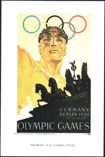 Postcard Giochi Olimpici Olimpiadi Olympic Games Germany Germania