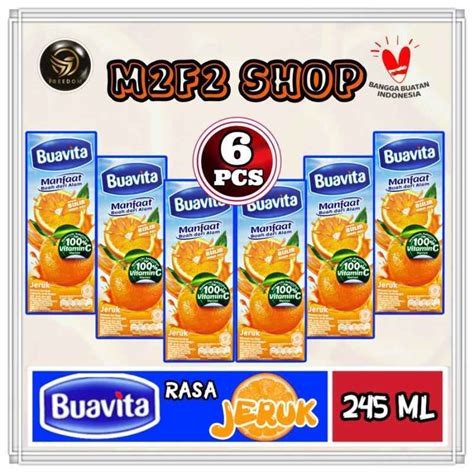 Promo Jus Buavita Rasa Jeruk Kotak Juice Orange 245 Ml Kemasan 6