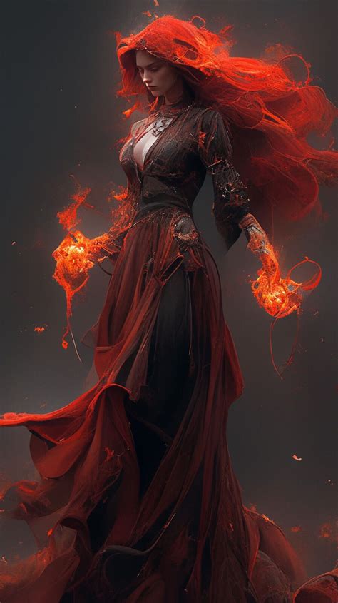 Red Hair Witch In Fire Jyuusann Ueaki Artofit