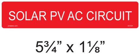 03 224 Solar Label Solar Pv Ac Circuit Nec 2020 690312 Pv Labels