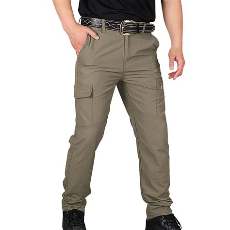 WEAIXIMIUNG Mens Cargo Pants Slim Fit Stretch Summer Quickdrying Sports