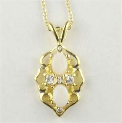 Collier Double En Or Jaune Lectroplaqu Avec Opale Genuin Et Swarovski