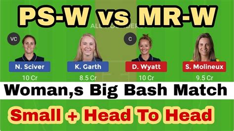 Ps W Vs Mr W Dream Team Prediction Small League Important Players