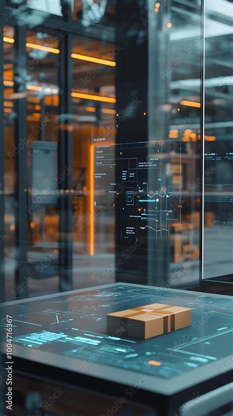 futuristic augmented reality system  tracking package deliveries